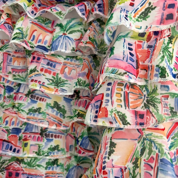 Colorful Ruffled Mini Dress - Picture 3 of 3